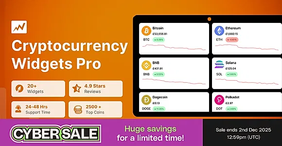 Cryptocurrency Widgets Pro - WordPress Crypto Plugin