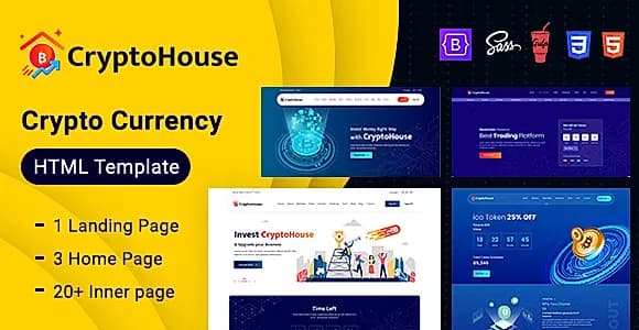 CryptoHouse - Minimal & Professional Crypto Currency HTML Template