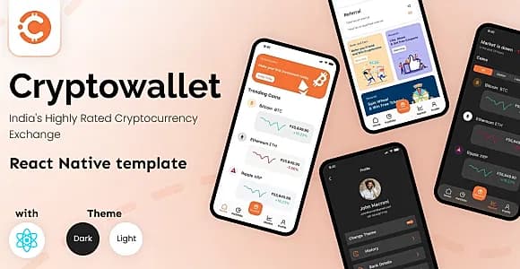 Cryptowallet App v1.1 - React Native template