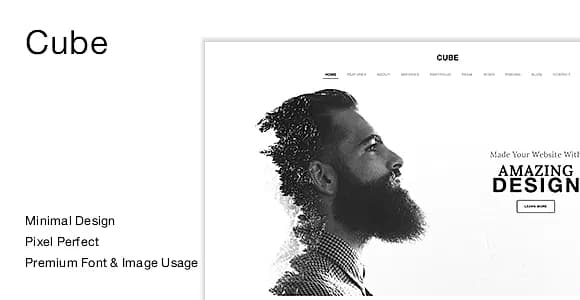 Cube Creative Portfolio PSD Template