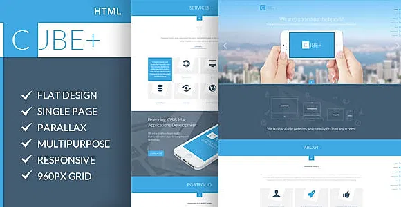 Cube+ | One Page Parallax HTML Template