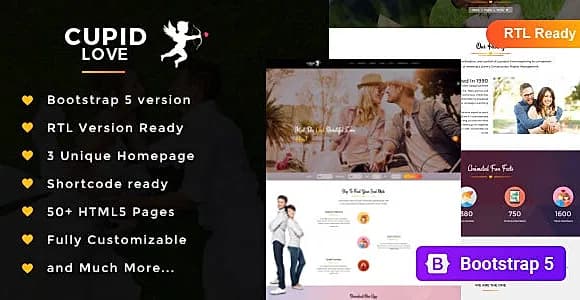 CUPID LOVE - Dating Website HTML5 Template