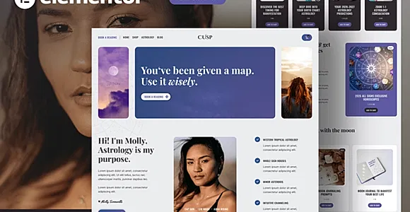 Cusp - Astrology & Horoscope Elementor Pro Template Kit