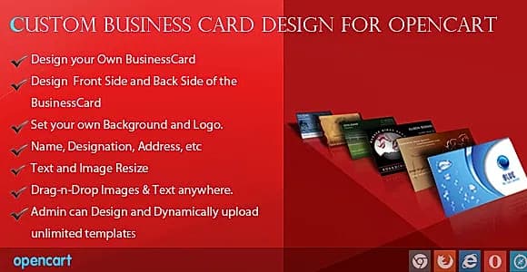 Custom Business Card Design for OpenCart