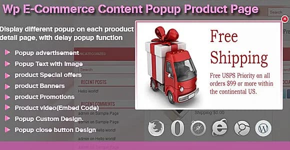 Custom Popup at Product Page for WP e-Commerce