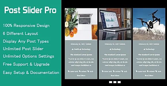 Custom Post Slider Pro WordPress Plugin