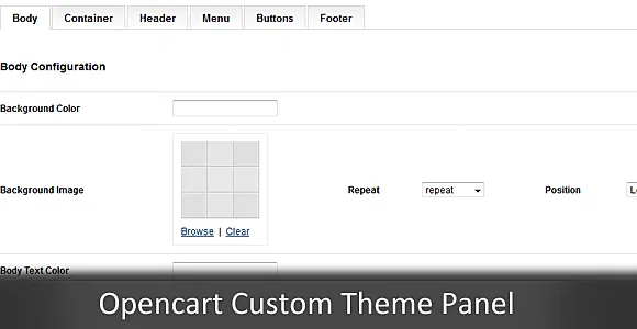 Custom Themes Panel Opencart Module