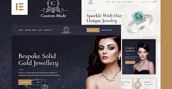 CustomMade - Customized Jewellery & Goldsmith Elementor Pro Template Kit