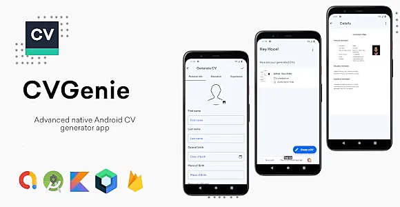 CVGenie - Advanced native Android CV generator app