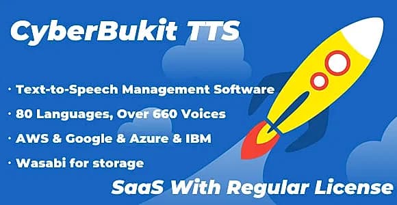 CyberBukit TTS - Text to Speech - SaaS Ready