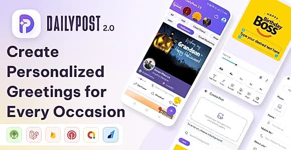 DailyPost 2.O: Poster Maker, Festival & Business, Crafto App Clon