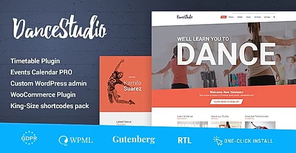 Dance Studio WordPress Theme