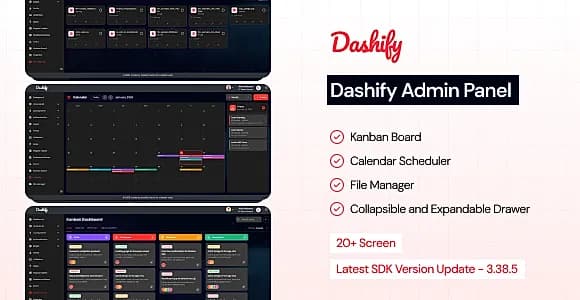 Dashify - The Complete Flutter Admin Panel Dashboard