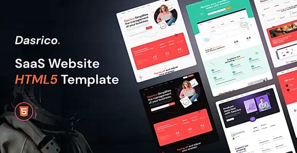 Dasrico - SaaS Website HTML5 Template