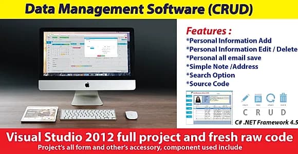 Data Management Software | Contact Book with full project & source code