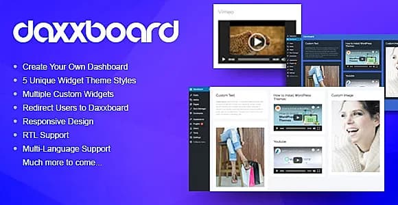 Daxxboard - WordPress custom dashboard creator WordPress Plugin