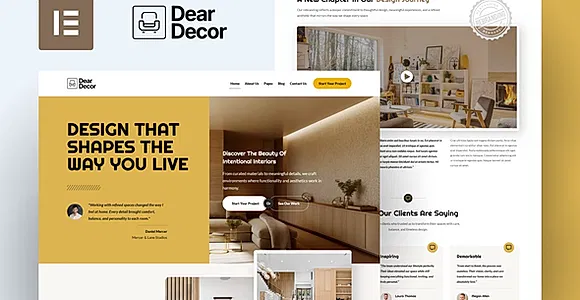 DearDecor - Interior Design Elementor Template Kit