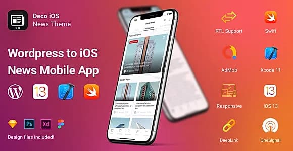 Deco News - iOS Mobile App for Wordpress - Swift, Xcode