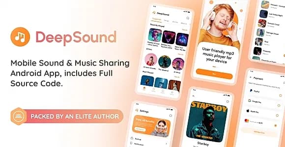 DeepSound Android- Mobile Sound & Music Sharing Platform Mobile Android Application