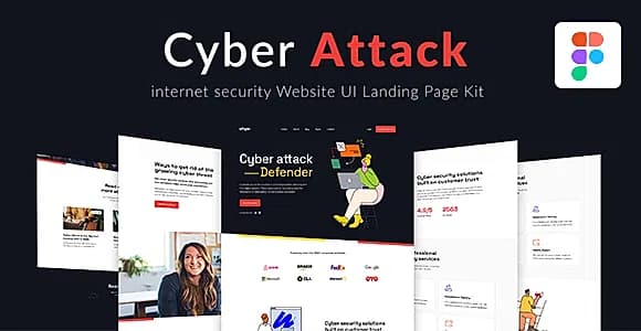 Defender Security  - Landing Page UI Kit Figma Version Template