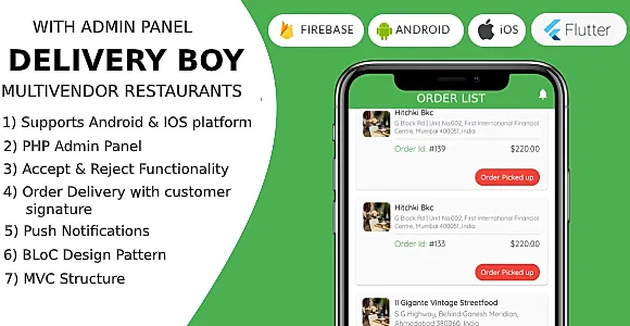 Delivery Boy + Flutter For Multivendor Stores + Multi Languages
