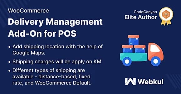 Delivery Management Addon for WooCommerce PoS WordPress Plugin
