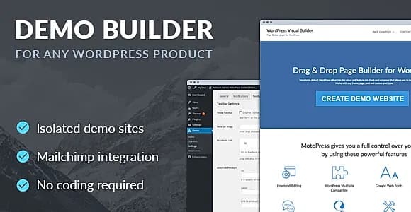 Demo Builder for any WordPress Product WordPress Plugin