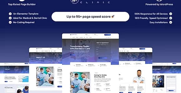 Dentora - Dentist & Dental Clinic Elementor Template Kit
