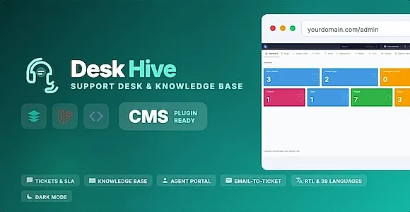 DeskHive – Laravel Support Ticket & Knowledge Base System