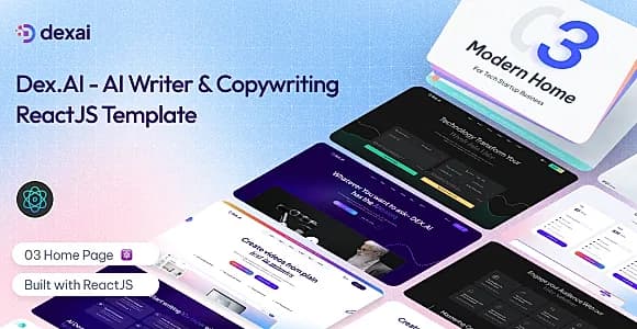 Dex.AI - AI Writer & Copywriting React Template