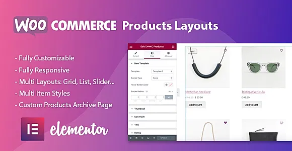 DHWC Elementor Products WordPress Plugin