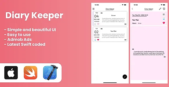 Diary and Notes Keeper - iOS