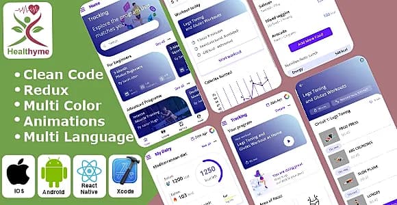 Diet Plan | Nutrition Plan | Nutrition Tracker React Native iOS/Android App Template