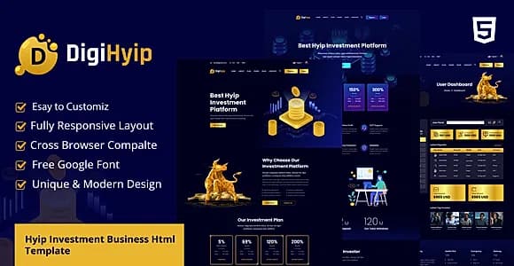 DigiHyip - Hyip Investment Business HTML Template