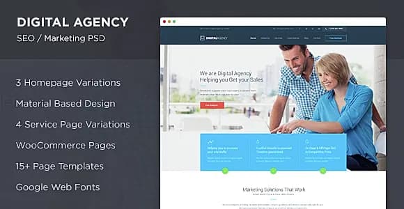 Digital Agency - SEO / Marketing PSD
