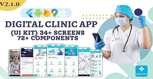 Digital Clinic Flutter App UI Kit