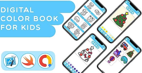 Digital Coloring Book for Kids - Kids Drawing App for Painting and Coloring