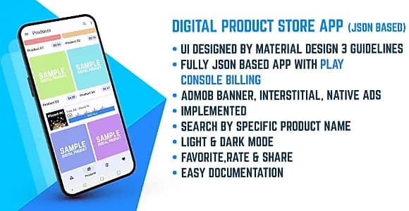 Digital Product Store - JSON Based Android App