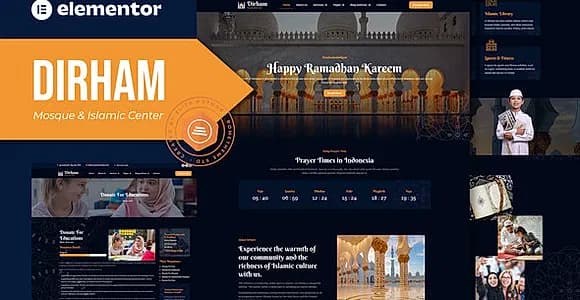 Dirham - Mosque & Islamic Center Elementor Pro Template Kit