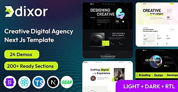 Dixor - Digital Agency Next Js Template