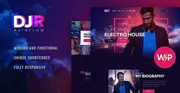 DJ Rainflow WordPress Theme