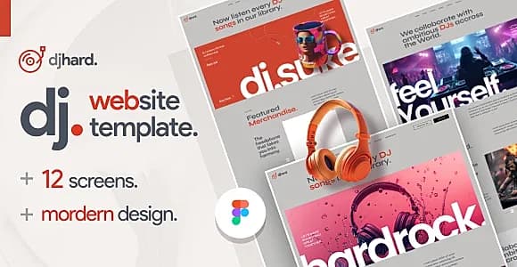 DJhard |  DJ Website Figma Template