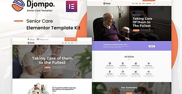 Djompo Kit - Senior Care Elementor Template Kit
