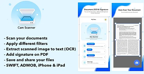 Doc Scanner - PDF Scanner Doc | SWIFT | ADMOB | READY TO SUBMIT