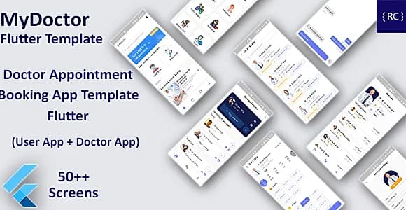 Doctor Appointment Booking App Template | Flutter | 2 Apps | User App + Doctor App | MyDoctor