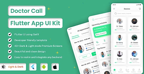 Doctor Call | Appointment System | Flutter iOS/Android App Template