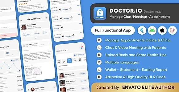 Doctor.io : Doctor App for Doctors Appointments Managements, Online Diagnostics