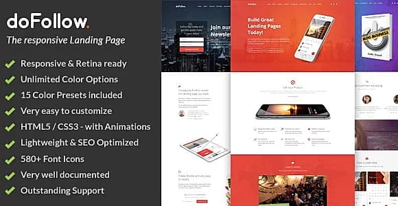 doFollow Responsive Landing Page Template