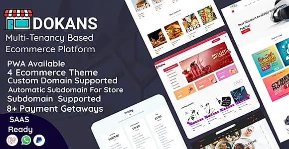 DOKANS - Multitenancy Based Ecommerce Platform (SAAS)