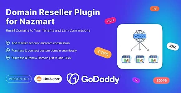 Domain Reseller Plugin - Nazmart Multi-Tenancy eCommerce Platform (SAAS)